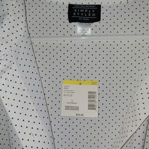 Simply Styled white dress black polka dots